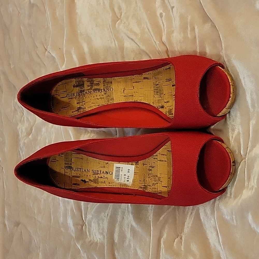 Christian Siriano red heels
